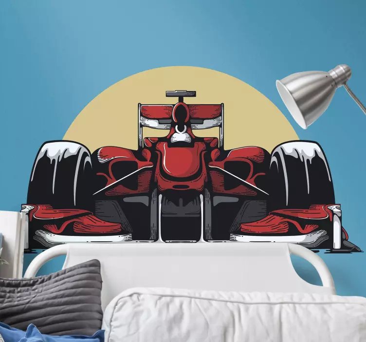 Spor araba vinil duvar sticker - TenStickers