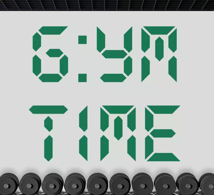 Spor salonu zamanı renkli olmayan metin duvar çıkartması - TenStickers