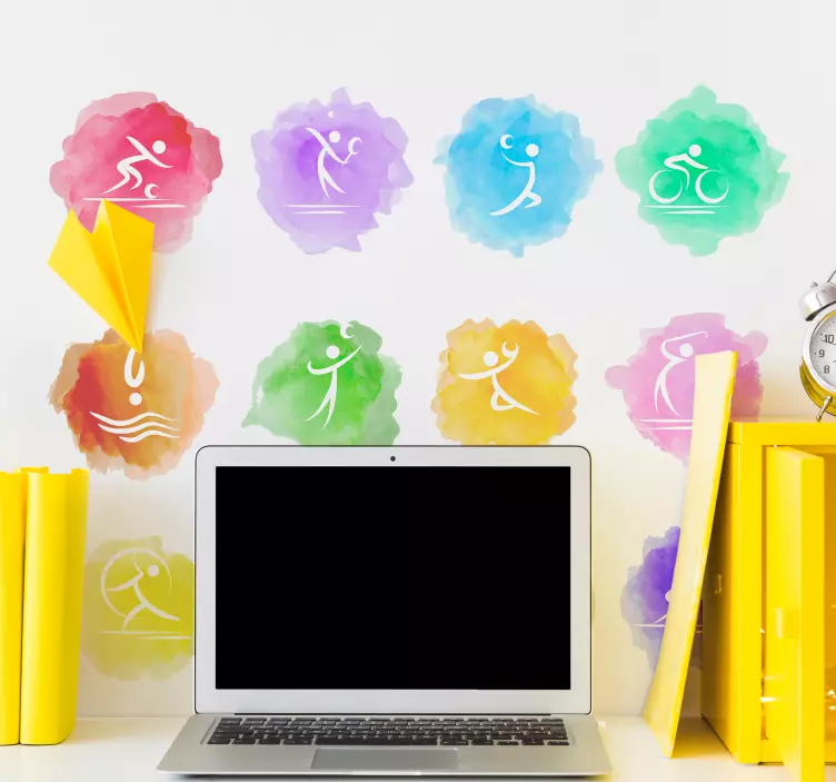 Spor sıçrama olimpik spor çıkartması - TenStickers