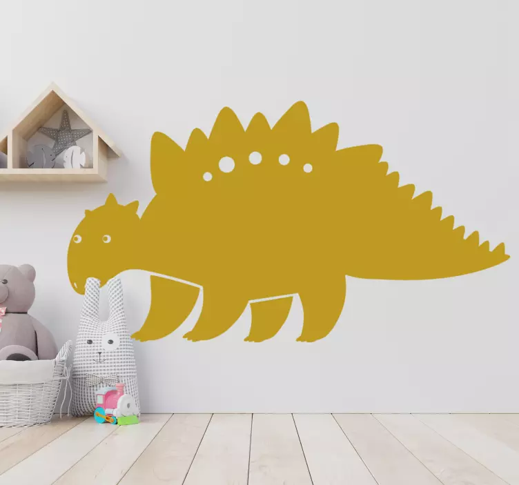 İskandinav dinozor stegosaurus siluet çıkartması - TenStickers