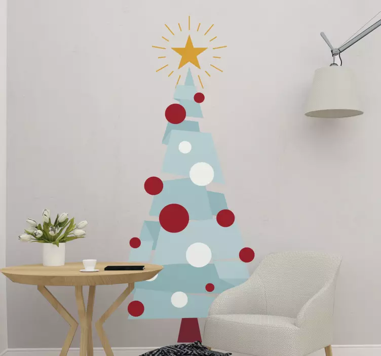 Stilize edilmiş noel ağacı hayvan çıkartması - TenStickers
