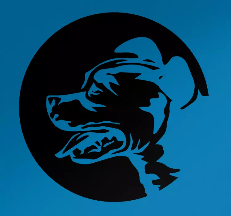 Stilize köpek profili hayvan çıkartması - TenStickers