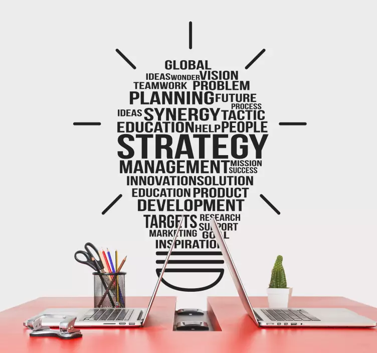 Strateji geliştirme ilham verici alıntı çıkartması - TenStickers