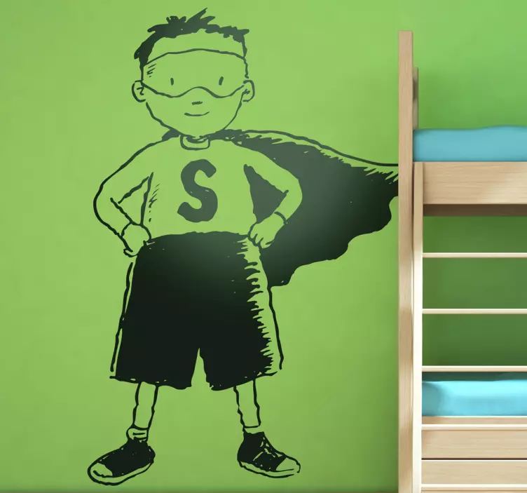 Superkid illüstrasyon sticker - TenStickers