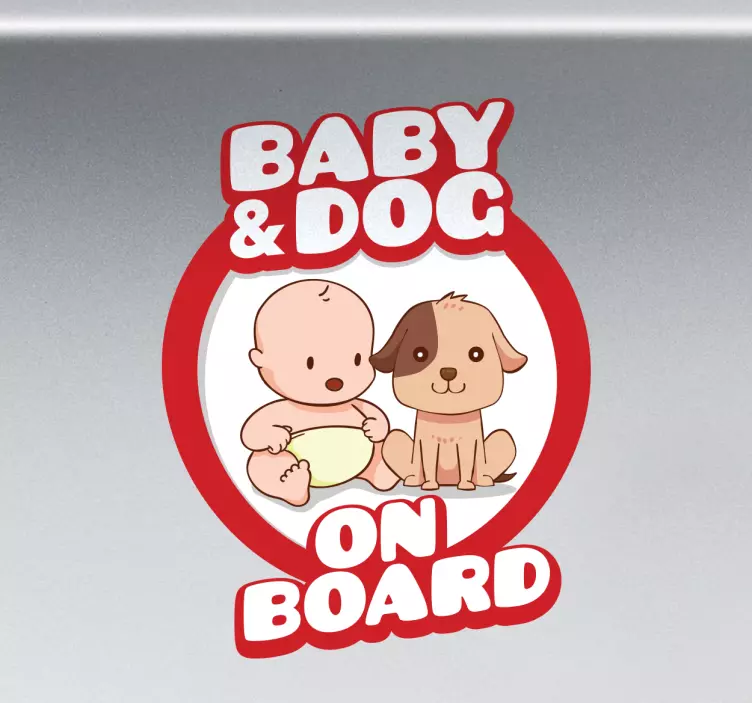 Gemide bebek & köpek gemide bebek sticker - TenStickers