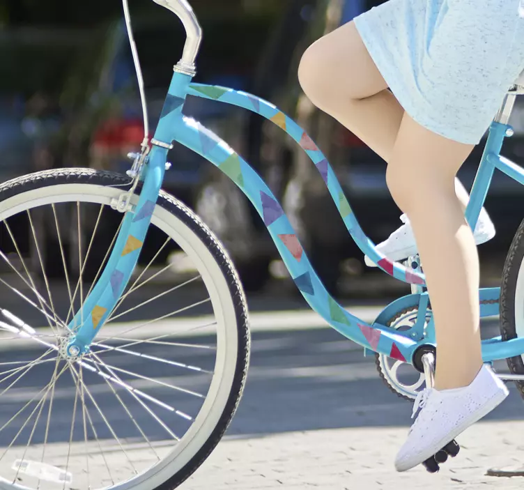 Tam renkli bisiklet vinil sticker - TenStickers