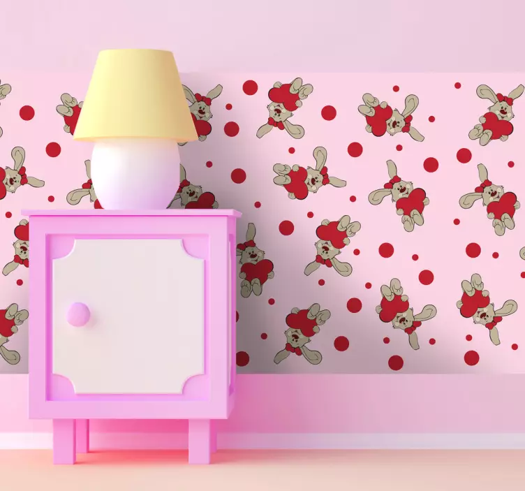 Tavşan tavşan vinil levha çıkartma seven çocuklar - TenStickers