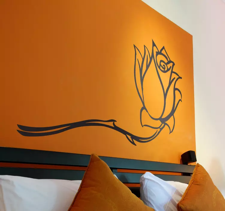 Tek renkli gül çıkartması - TenStickers