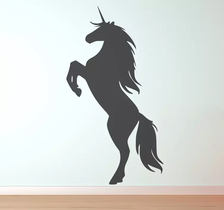 Tek renkli unicorn duvar sticker - TenStickers