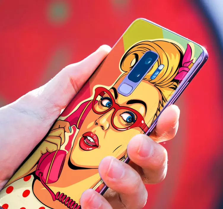 Telefon samsung çıkartmaları ile pop kız - TenStickers