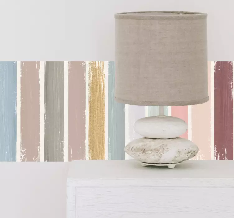 Toprak tonu boya fırça darbeleri sınır çıkartması - TenStickers