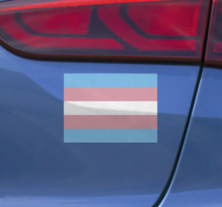 Trans bayrağı hayvan çıkartması - TenStickers