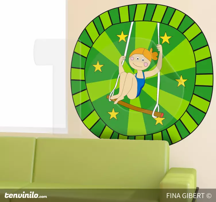 Trapez sanatçısı dekoratif çıkartma - TenStickers