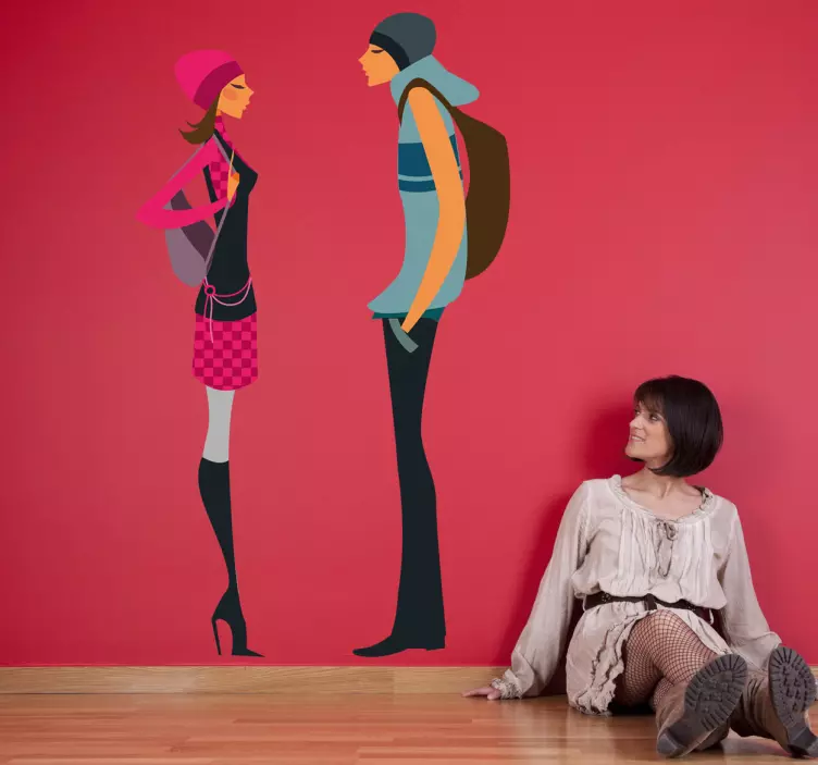 Trendy çift konuşan dekoratif sticker - TenStickers