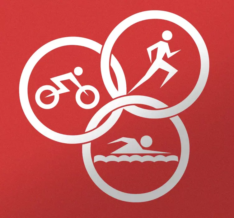 Triatlon simgeleri spor çıkartması - TenStickers