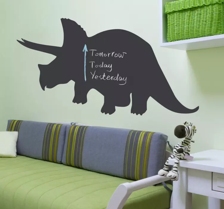 Triceratops dinozor blackboard çıkartması - TenStickers
