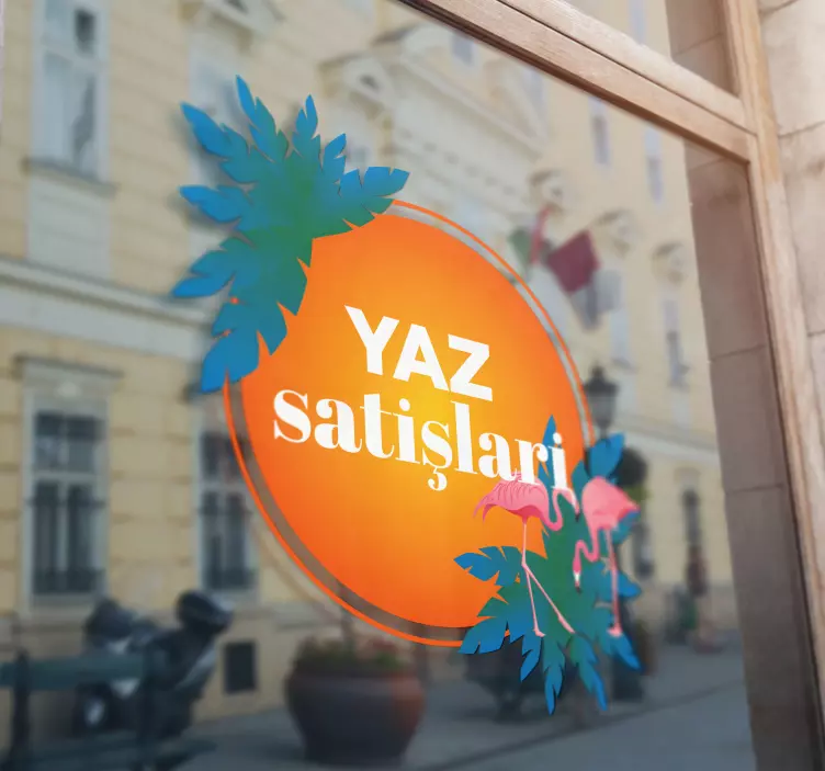 Tropik yaz indirimi indirim sticker - TenStickers