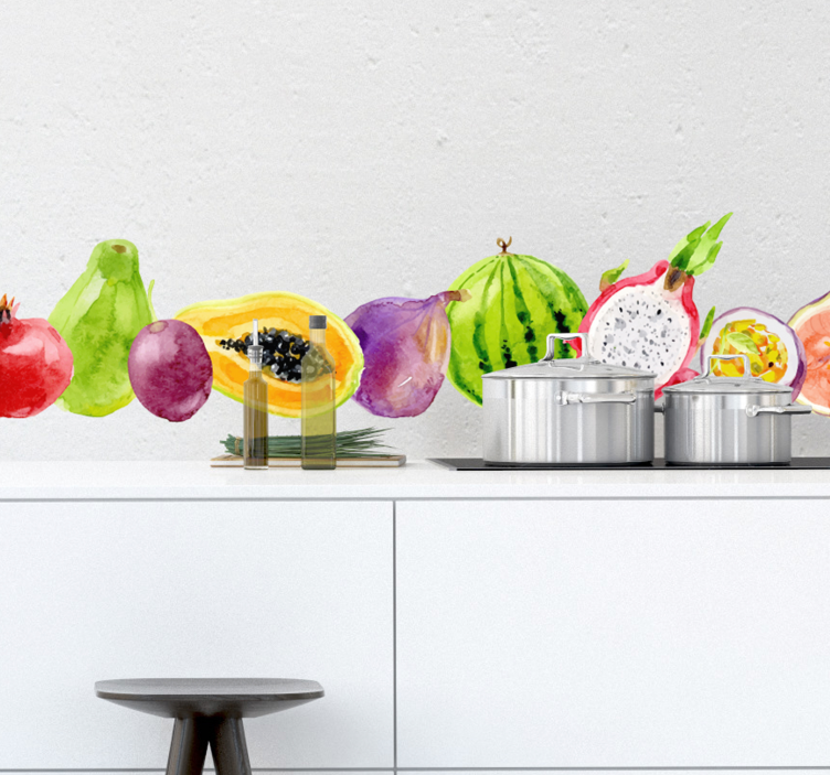 Tropikal meyveler meyve çıkartması - TenStickers