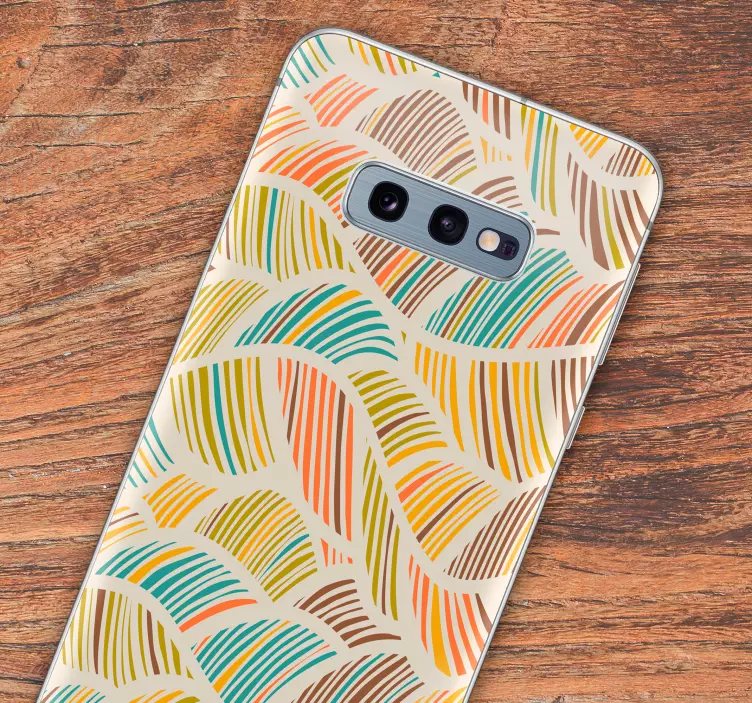 Tropikal yaprak çiçek telefon etiket - TenStickers