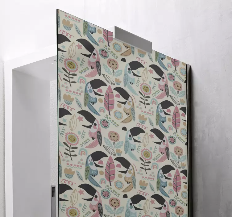 Tuhaf kuş desenleri hayvan çıkartması - TenStickers