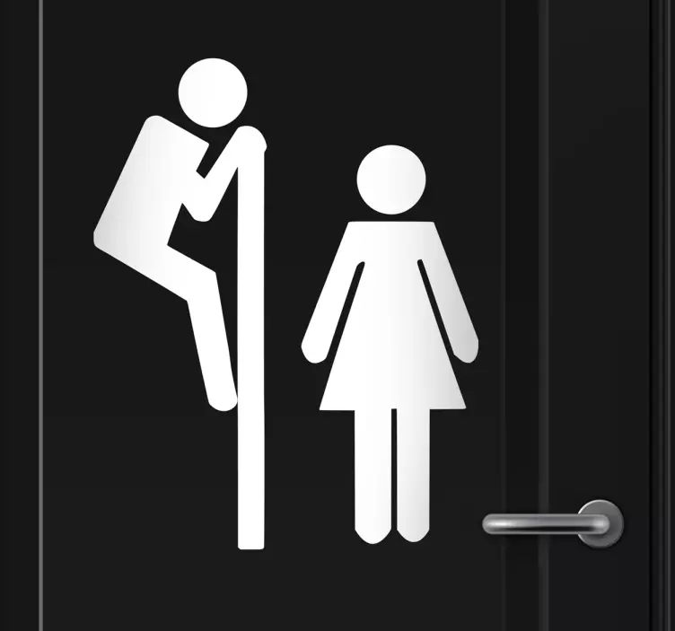 Tuvalet peek banyo etiketi - TenStickers