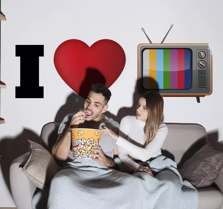 Tv dizisi duvar sticker seviyorum - TenStickers