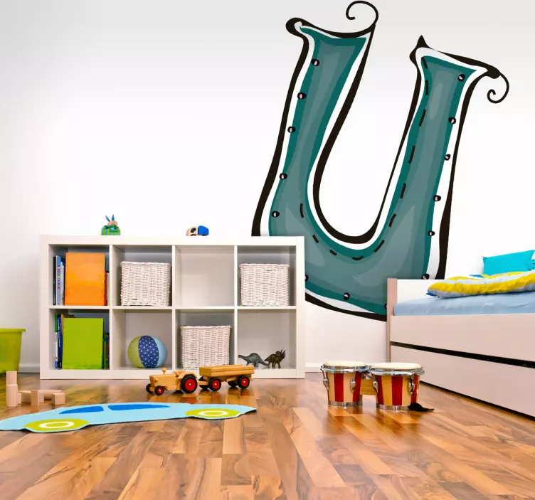 U harfi sticker - TenStickers