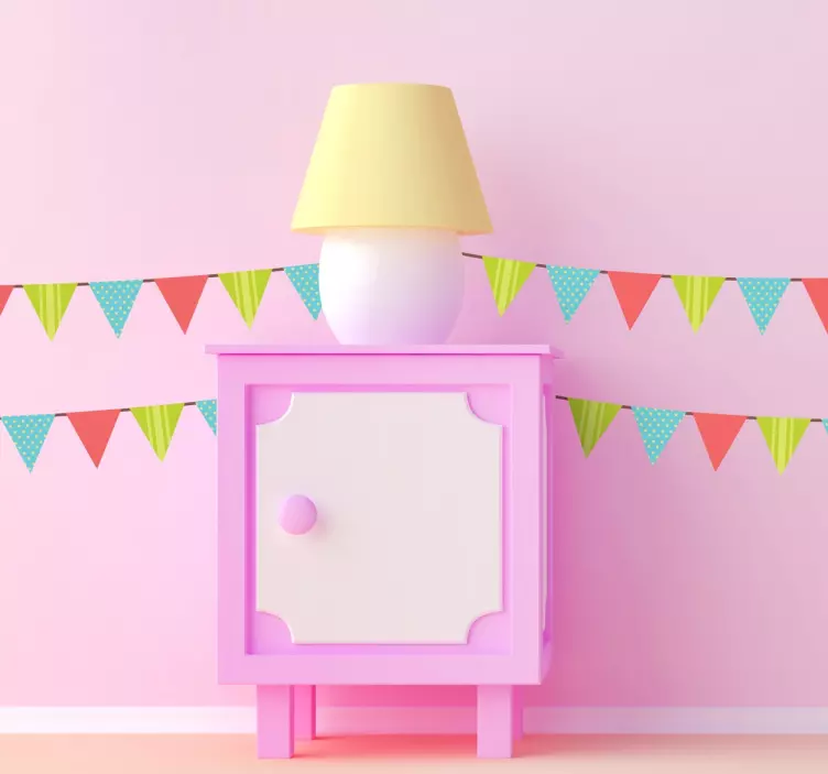 üçgen kiraz kuşu afiş çıkartma - TenStickers