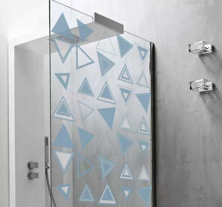 üçgen şekli duş ekran sticker - TenStickers