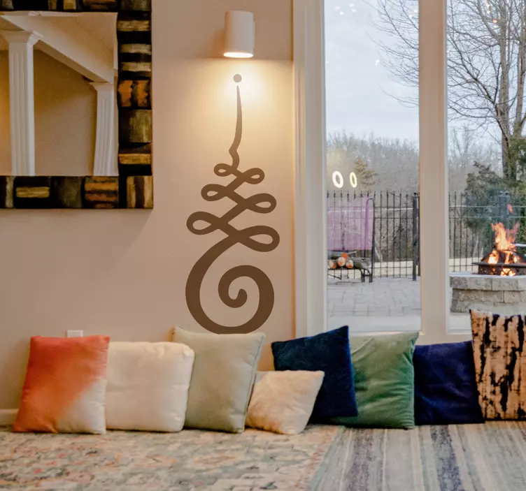 Unalome sembolü duvar kağıdı çıkartması - TenStickers