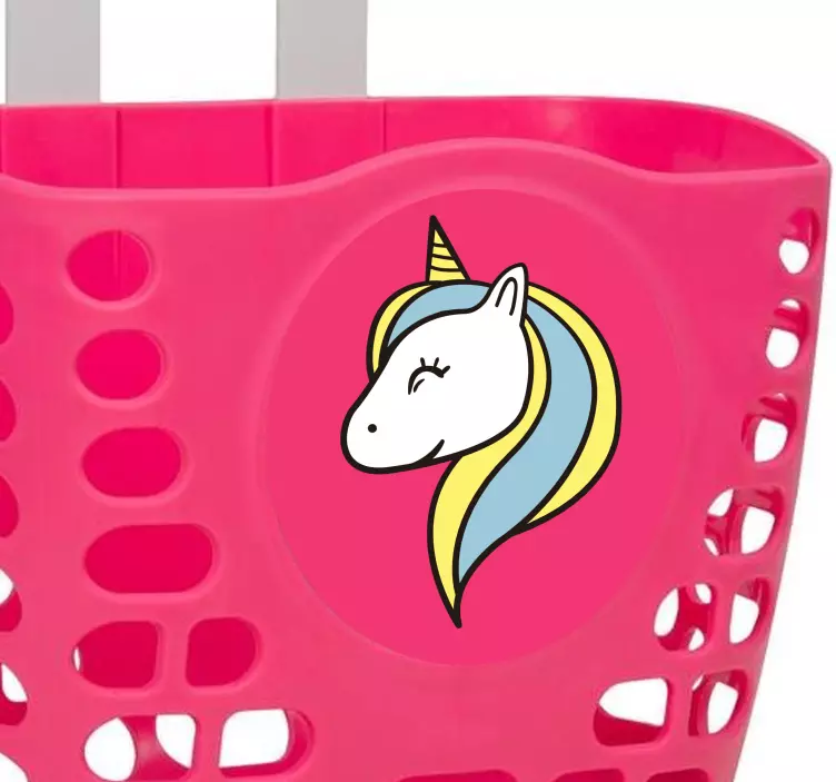 Unicorn bisiklet vinil sticker - TenStickers