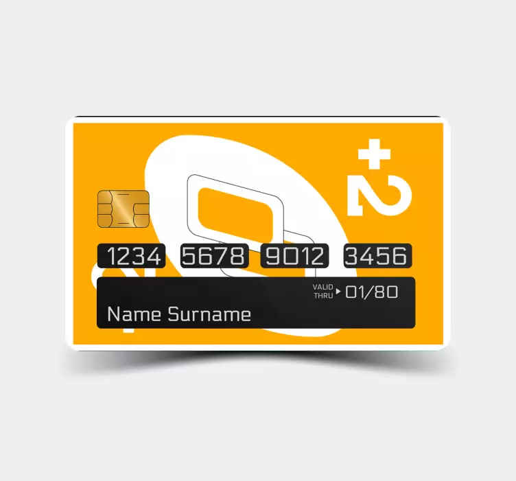 Uno kartı artı iki sarı kredi kartı çıkartması - TenStickers