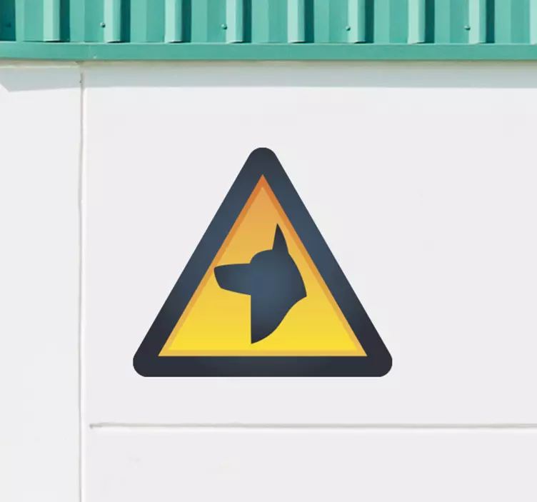 Uyarı köpek vinil işareti stikcer - TenStickers