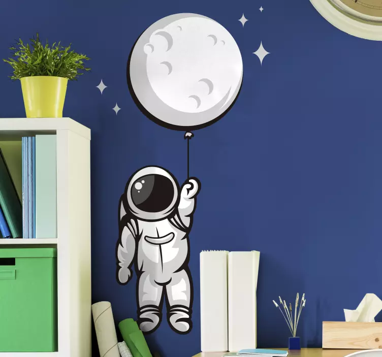 Uzayda astronot duvar sticker - TenStickers