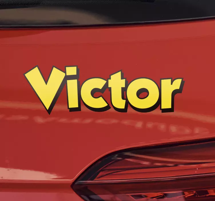 Valentino harfleri araba sticker - TenStickers