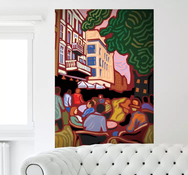 Van gogh izlenimci resim sanat çıkartması - TenStickers