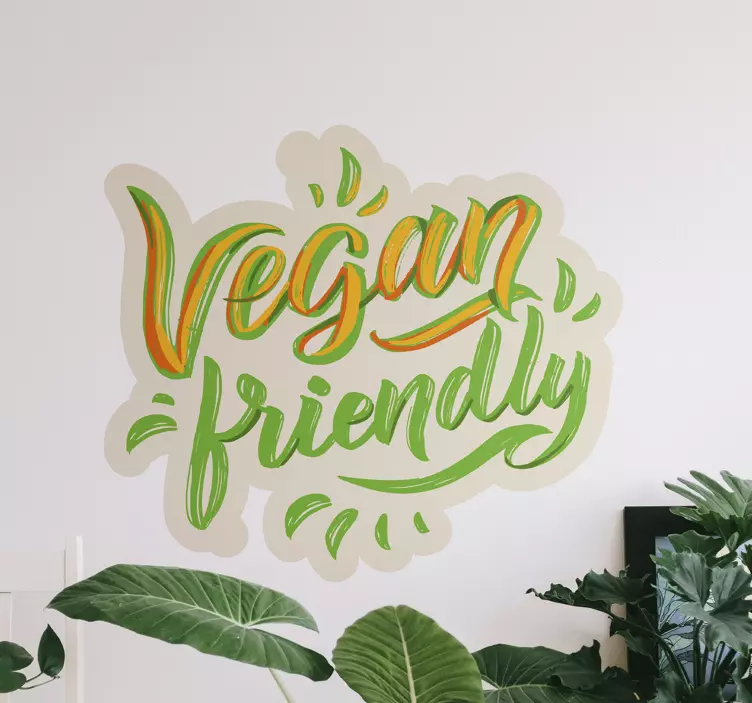 Vegan tema atölyesi çıkartması - TenStickers
