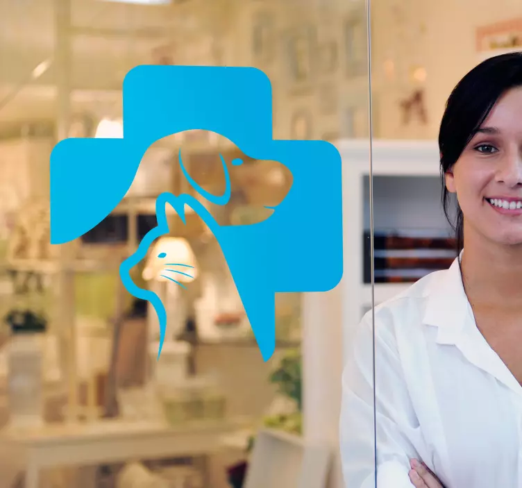 Veteriner pencere etiketi - TenStickers