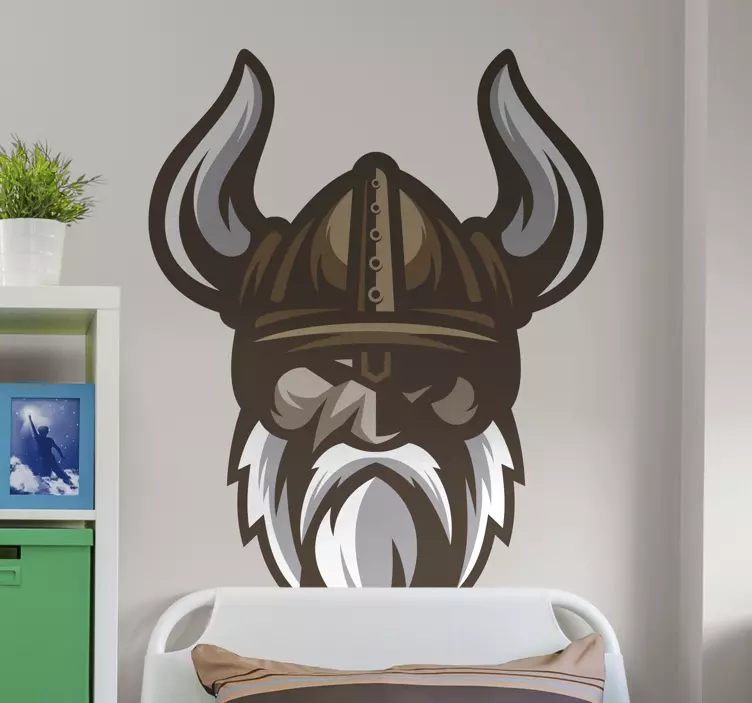 Viking kask çıkartması ile seyir kızgın - TenStickers