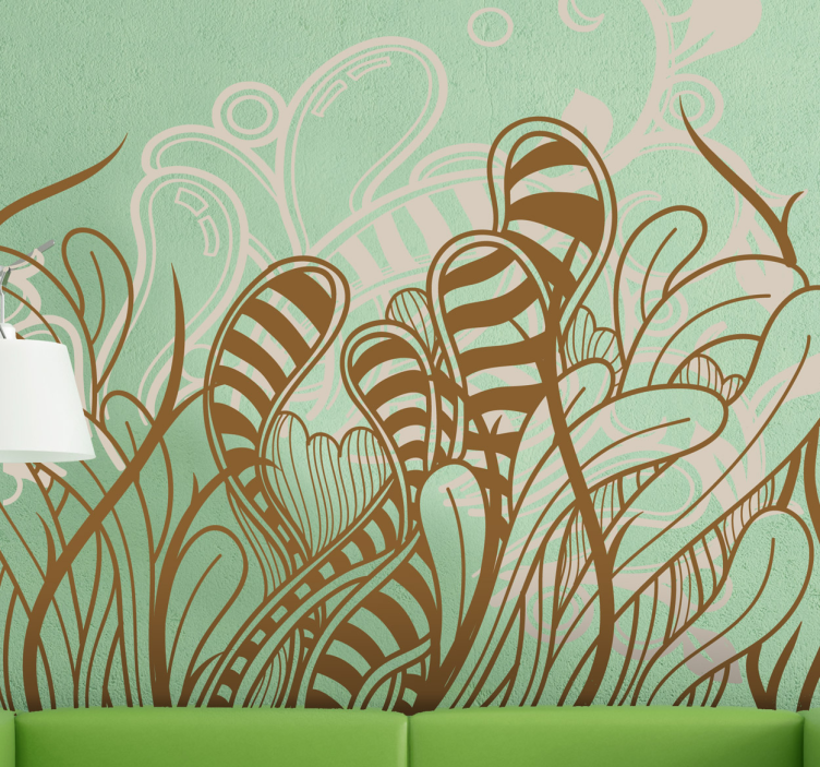 Vinilo decorativo plantas abstractas hayvan çıkartması - TenStickers