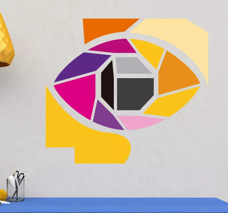 Vinilo göz mozaik duvar sticker - TenStickers