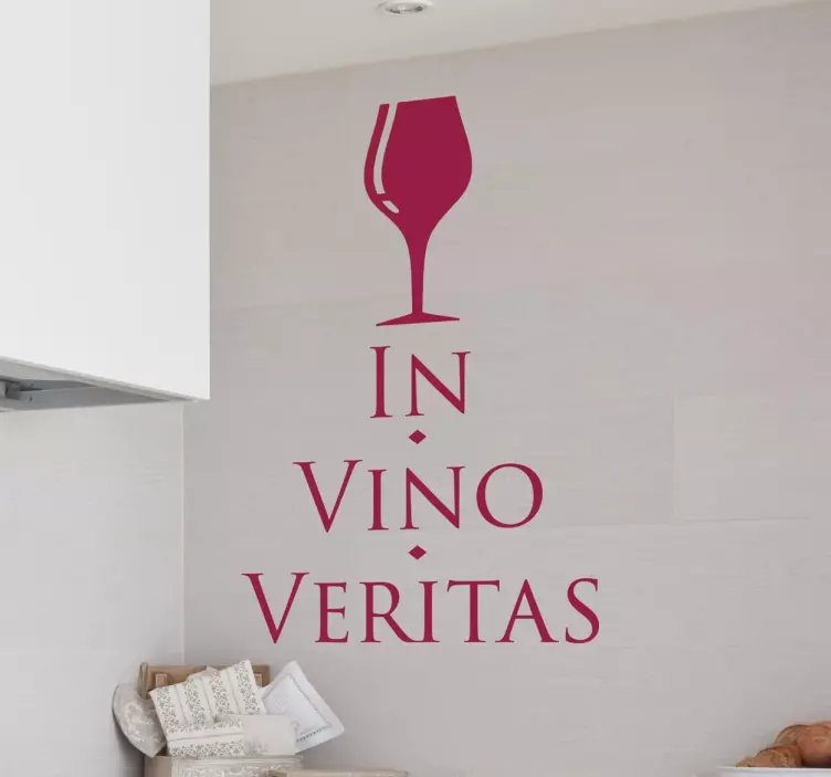 Vino veritas in latin metin etiketi - TenStickers