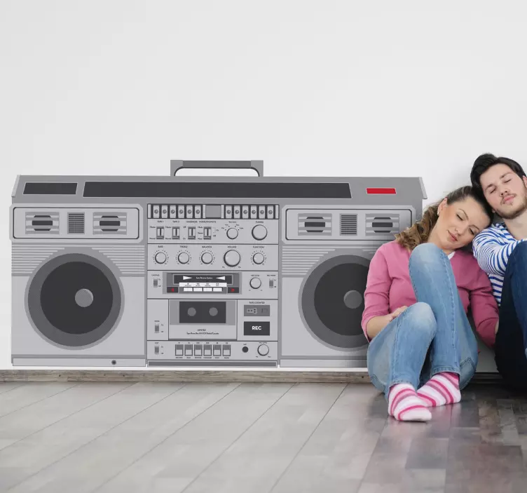 Vintage kaset çalar dekoratif sticker - TenStickers