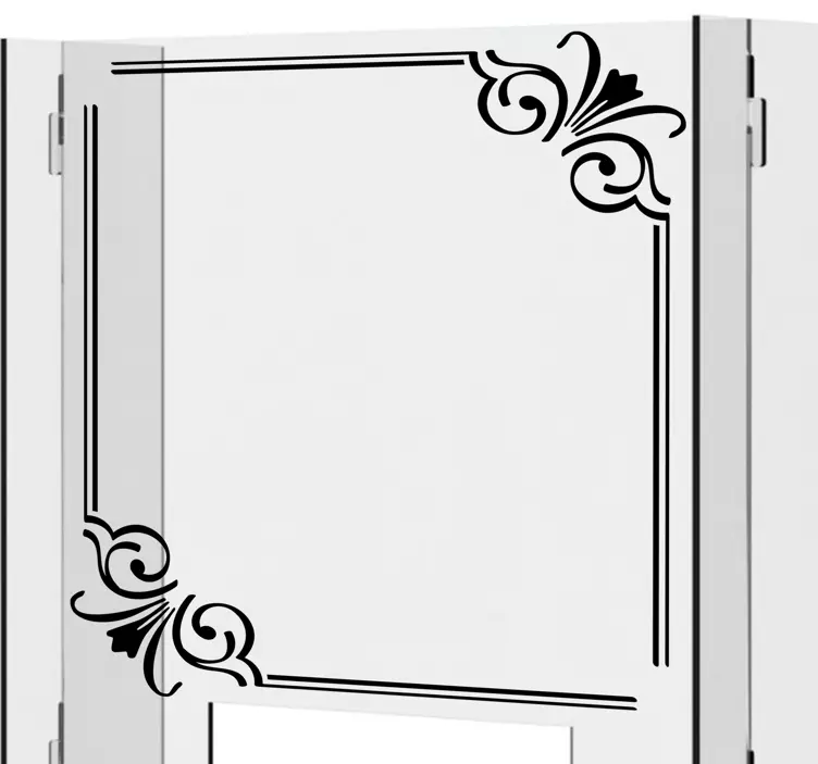 Vintage sınır pencere etiketi - TenStickers