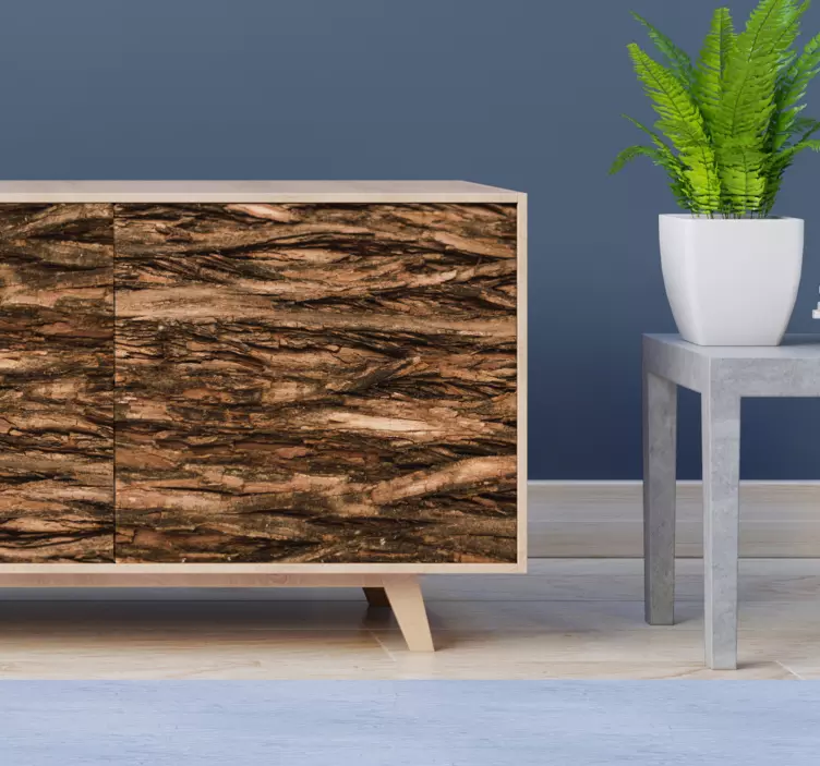 Vintage yıpranmış ahşap mobilya sticker - TenStickers