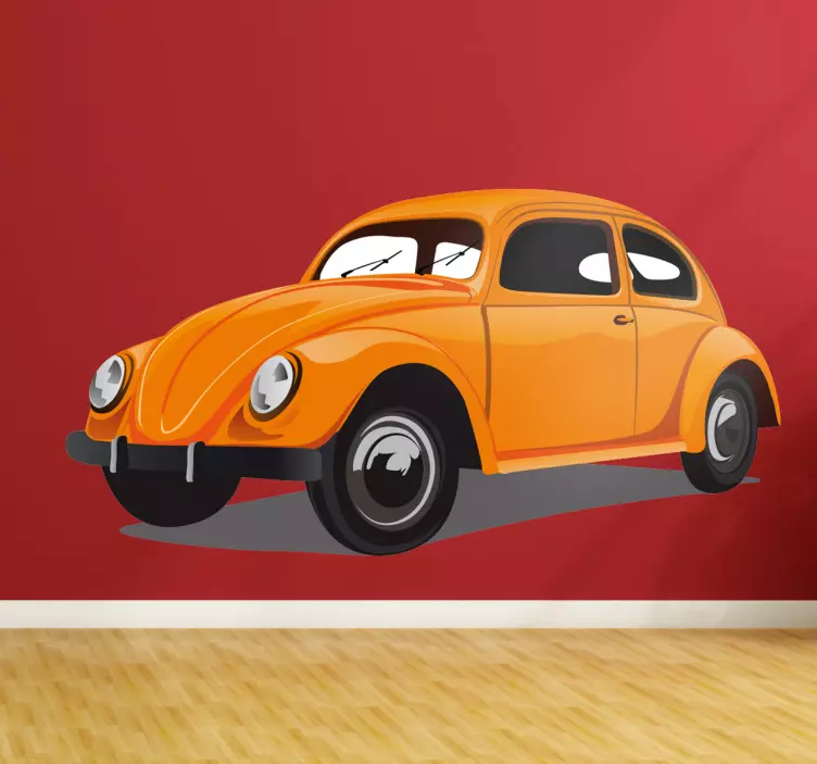 Volkswagen beetle duvar sticker - TenStickers
