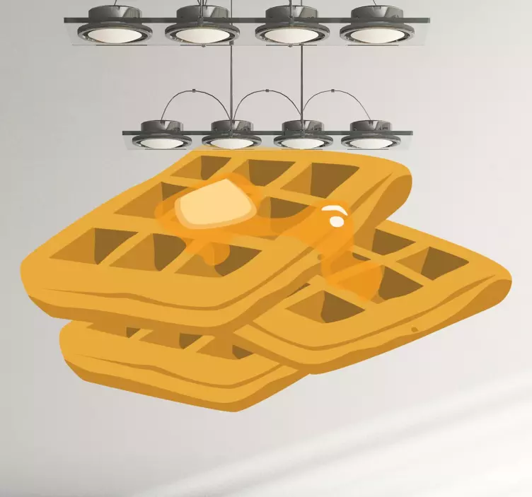 Waffle tatlısı çıkartması - TenStickers