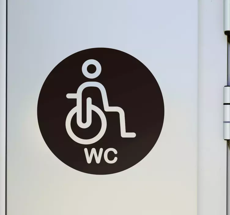 Wc kapısı çıkartması için engelli simgesi - TenStickers