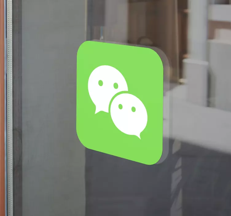 Wechat logosu pencere etiketi - TenStickers