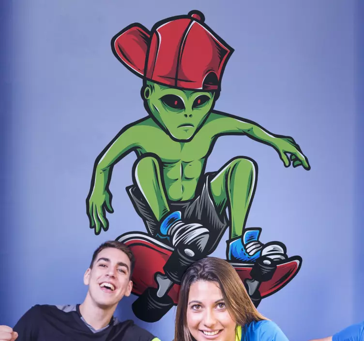 Yabancı kaykay doğa sporları çıkartma - TenStickers